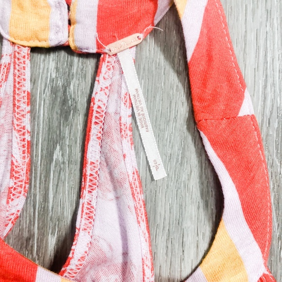 NEW Free People Mimi boho tunic orange halter tank - Picture 7 of 8